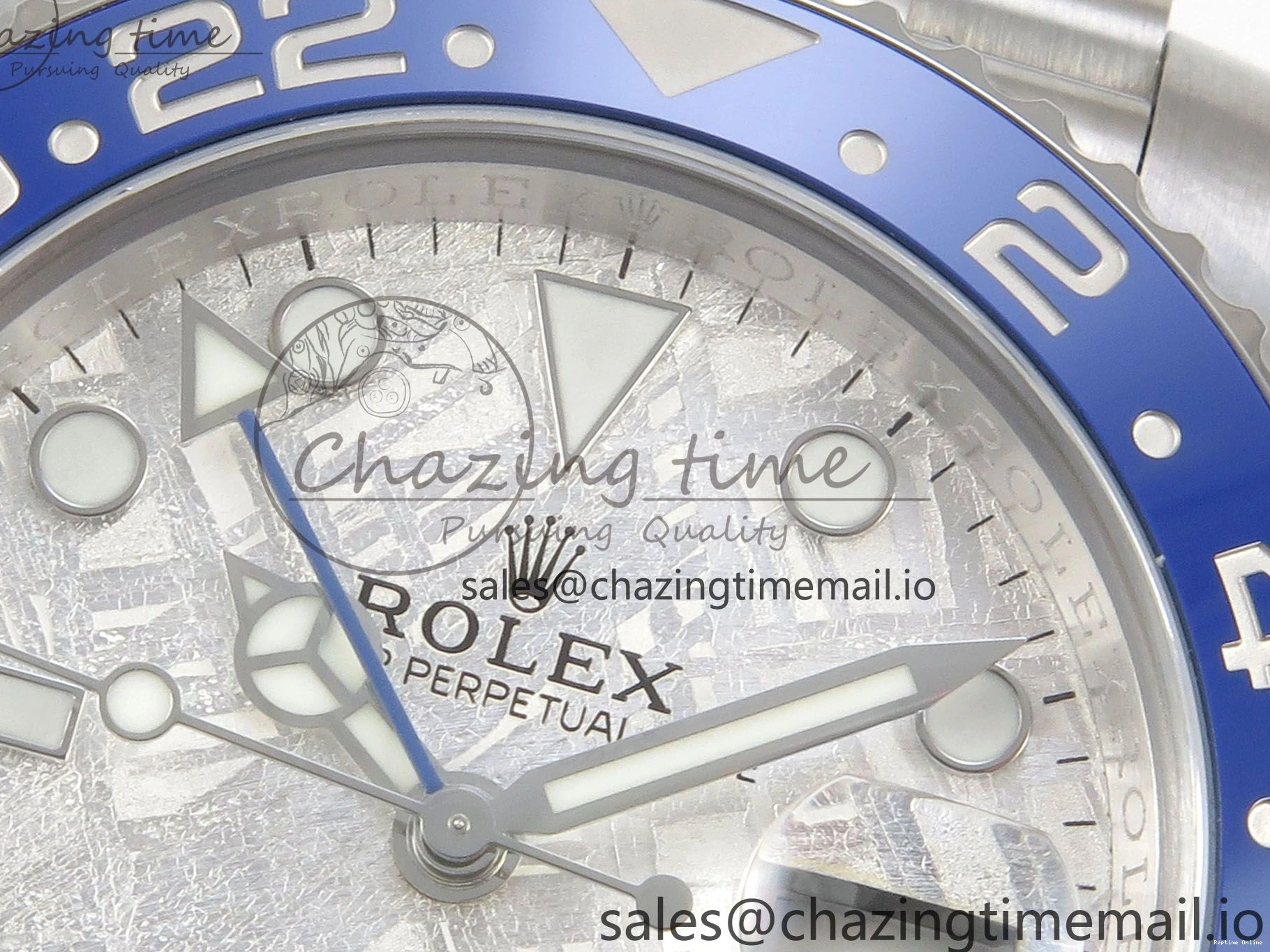 0207 Original GMT-Master II 126716 BLAKEN 904L 1:1 Best Edition Meteorite Dial on SS Jubilee Bracelet SH 177